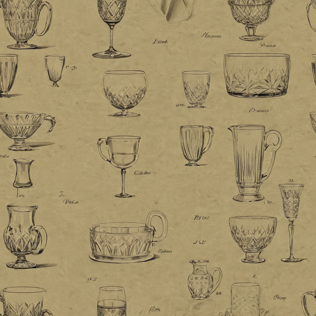 Practical visual for Which measurements, colors, and missing components separate one vintage glassware pattern from another